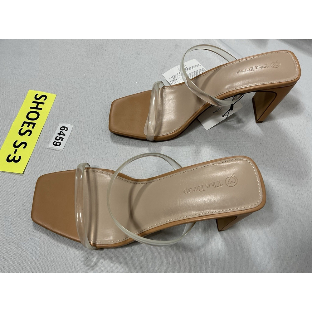 Womans NWT The Drop Strappy Slipon Slide Sandals 10 Clear Open Toe - Picture 3 of 9